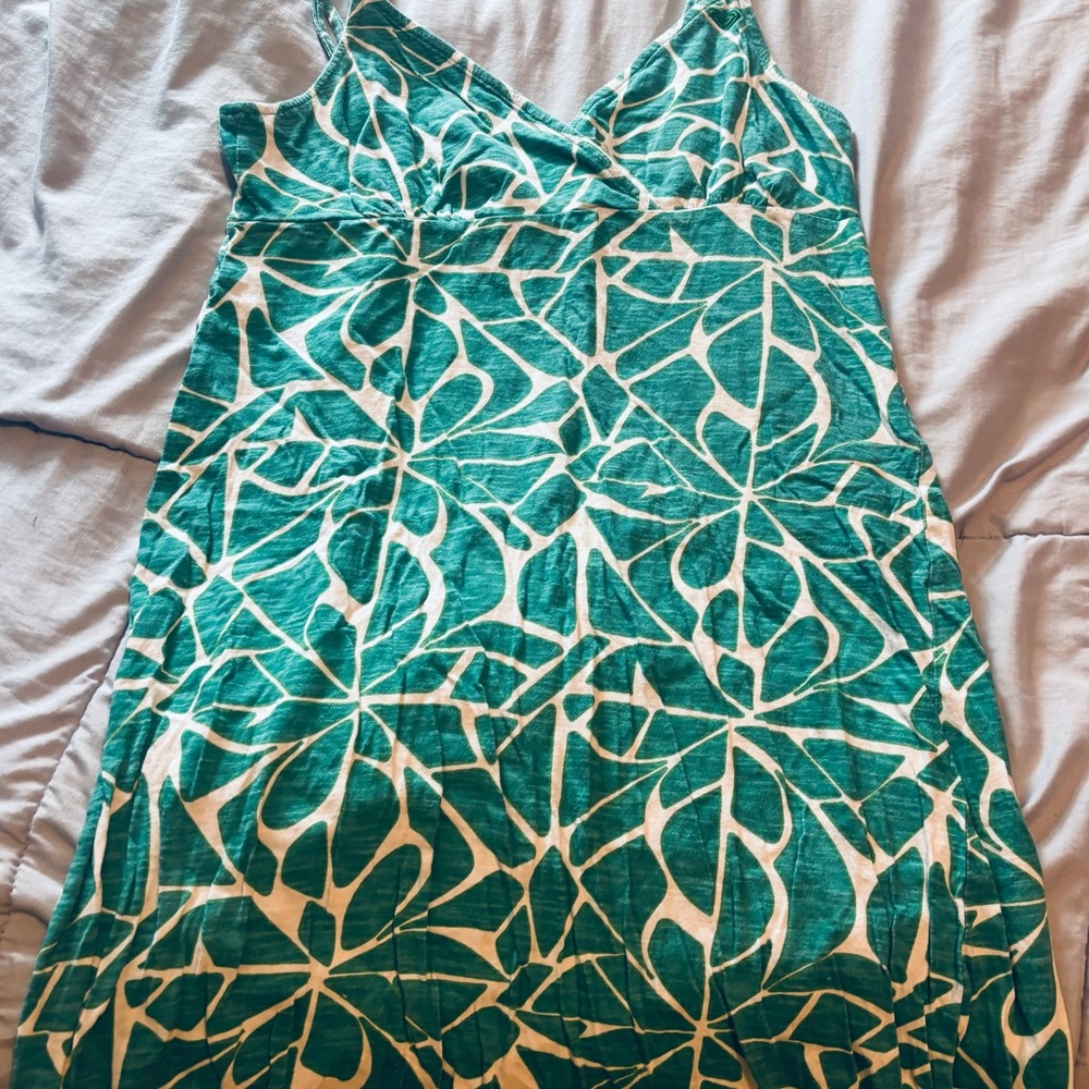 Roxy Green and White Patterned Dress